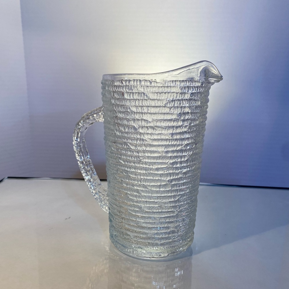 Vintage Anchor Hocking Soreno Clear Glass Pitcher